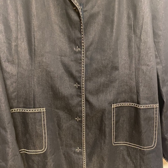 T Tahari Women’s Size M Blazer Button Down Trench Coat Jacket - Picture 5 of 13